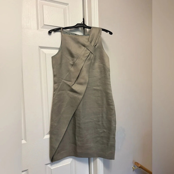 MARTIN GRANT Dresses & Skirts - Martin Grant Gray Green Ruffle Dress Size M